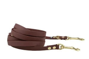 smycz-przepinana-saddle-brown-mosiezny-sprezynowy-biothane-accdog