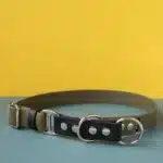 obroza-polzaciskowa-rainbow-olive-black-srebrne-biothane-accdog