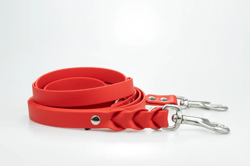 smycz-przepinana-classic-red-stal-nierdzewna-plecione-zakonczenie-biothane-accdog