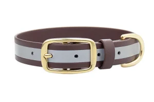 obroza-reflective-dark-brown-mosiezne-okucia-biothane-accdog