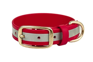 obroza-reflective-metalowa-klamra-classic-red-accdog