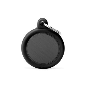 myfamily-id-tag-hushtag-collection-aluminium-black-circle-with-black-rubber