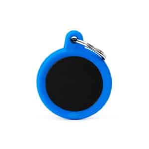 myfamily-id-tag-hushtag-collection-aluminium-black-circle-with-blue-rubber