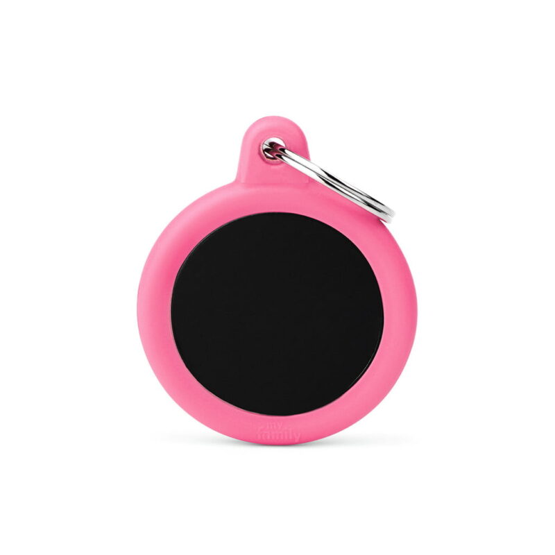 myfamily-id-tag-hushtag-collection-aluminium-black-circle-with-pink-rubber