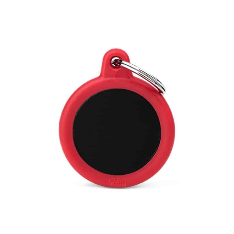 myfamily-id-tag-hushtag-collection-aluminium-black-circle-with-red-rubber