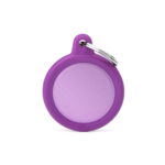 myfamily-id-tag-hushtag-collection-aluminium-purple-circle-with-purple-rubber