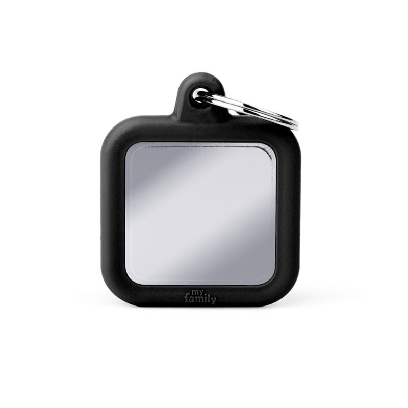 myfamily-id-tag-hushtag-collection-chromed-square-with-black-rubber