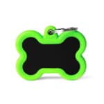 myfamily-id-tag-hushtag-collection-aluminium-black-bone-with-green-rubber