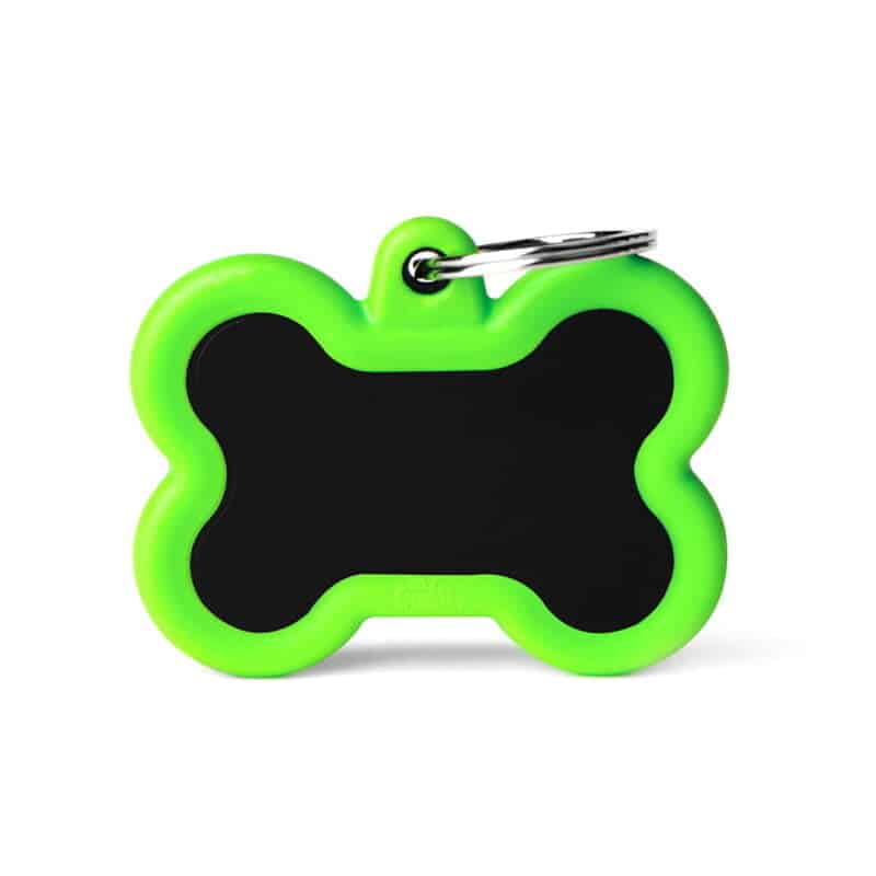myfamily-id-tag-hushtag-collection-aluminium-black-bone-with-green-rubber