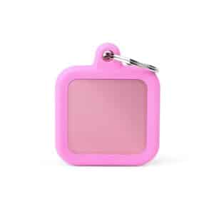 myfamily-id-tag-hushtag-collection-aluminium-pink-square-with-pink-rubber