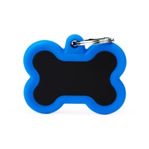 hushtag-big-black-aluminum-bone-id-tag-with-blue-rubber