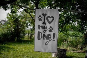 Ręcznik dla psa I love my dog 50 x 90 cm