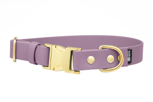 Obroża Biothane® z metalową klamrą Mauve