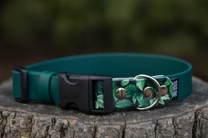 Obroża Biothane® z klamrą Duraflex® Forest z nadrukiem