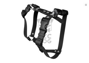 Szelki Biothane® Black roz. M szer. 25 mm, okucia stal nierdzewna