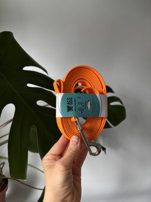 Smycz miejska Orange | 300 cm | 16 mm | karabinek sprężynowy średni chromowany