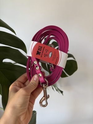 Smycz przepinana dla psa Magenta | 3 m | 13 mm | karabinek średni chromowany